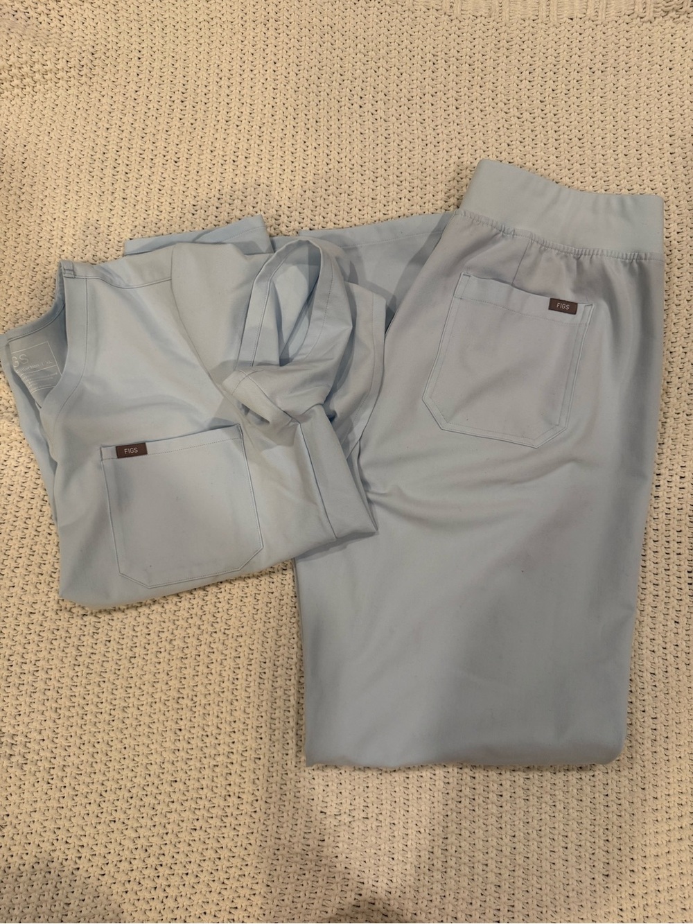Figs Scrub Set Women’s Open Skies Light Blue Limited Edition Size XL